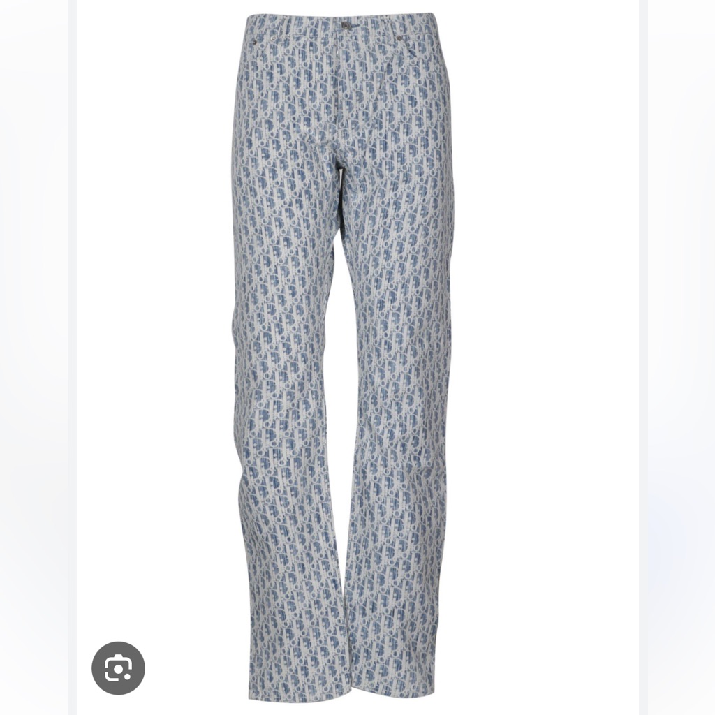 Blue Patterned Pants